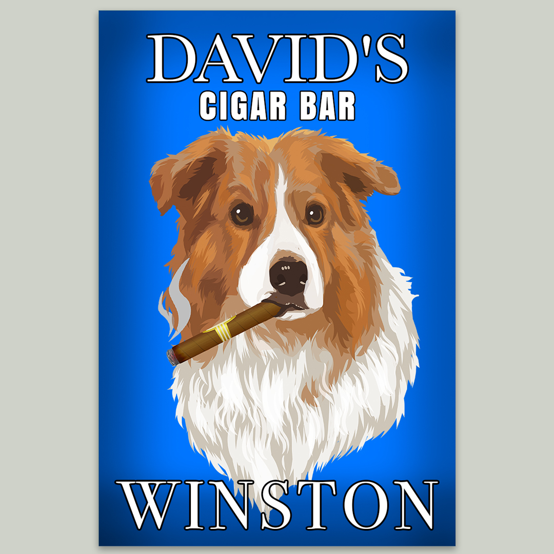 Cigar Bar Custom Art
