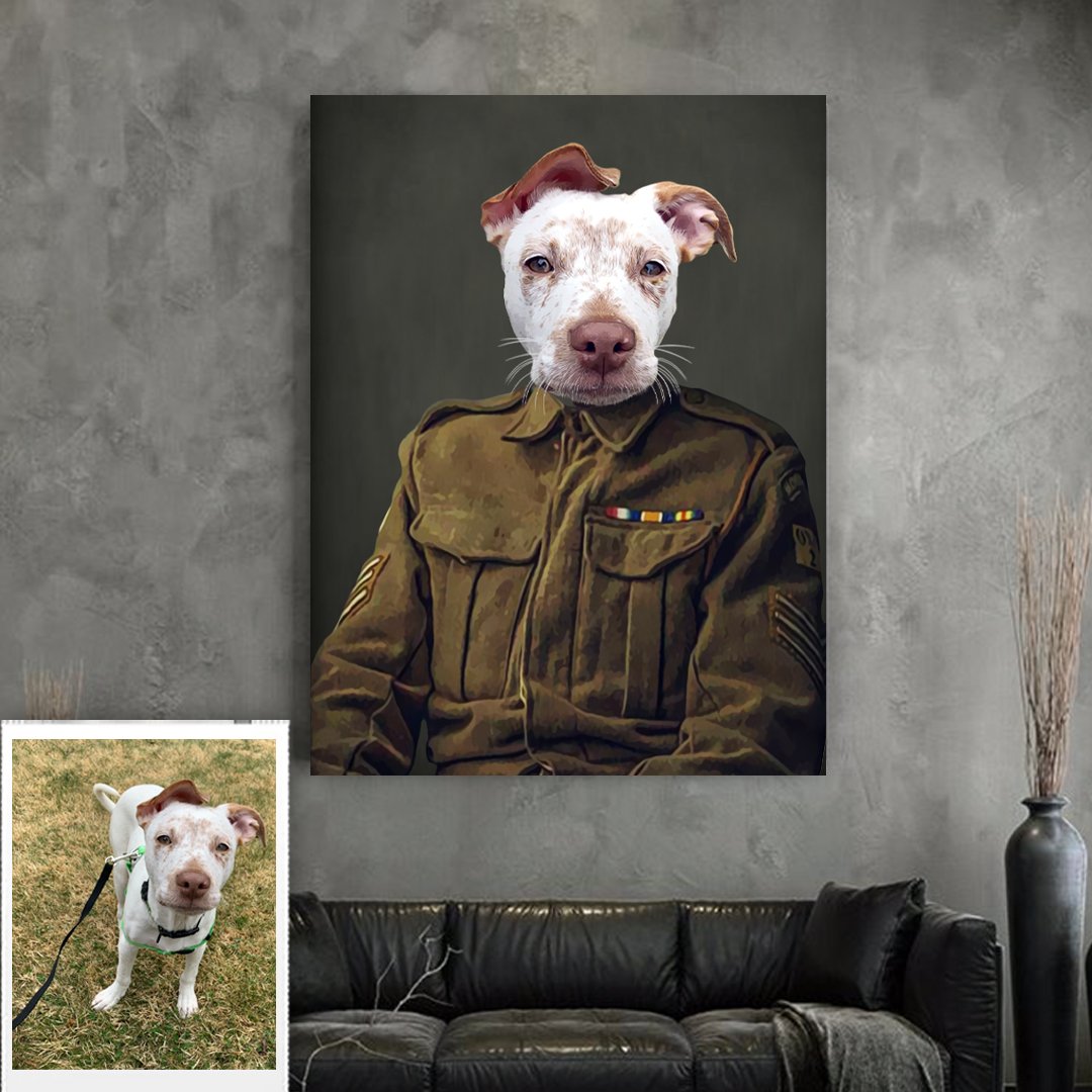 Army Pet Veteran Custom Art