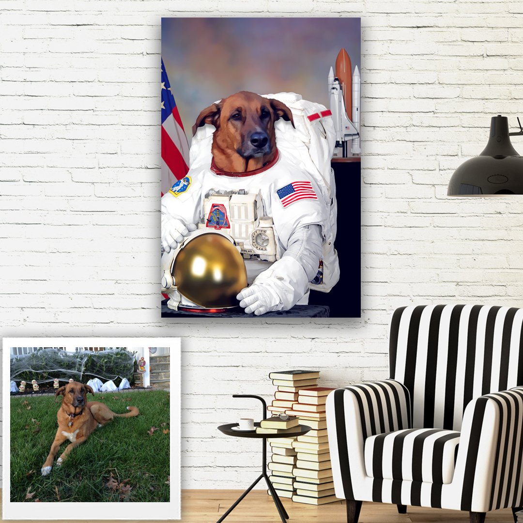 Custom Pet Astronaut Canvas