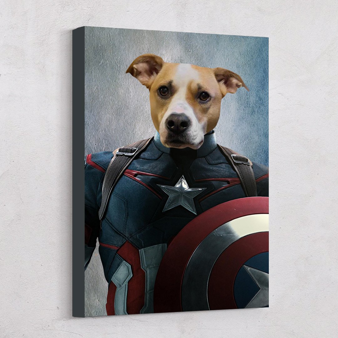 Captain America Custom Pet Design Canvas