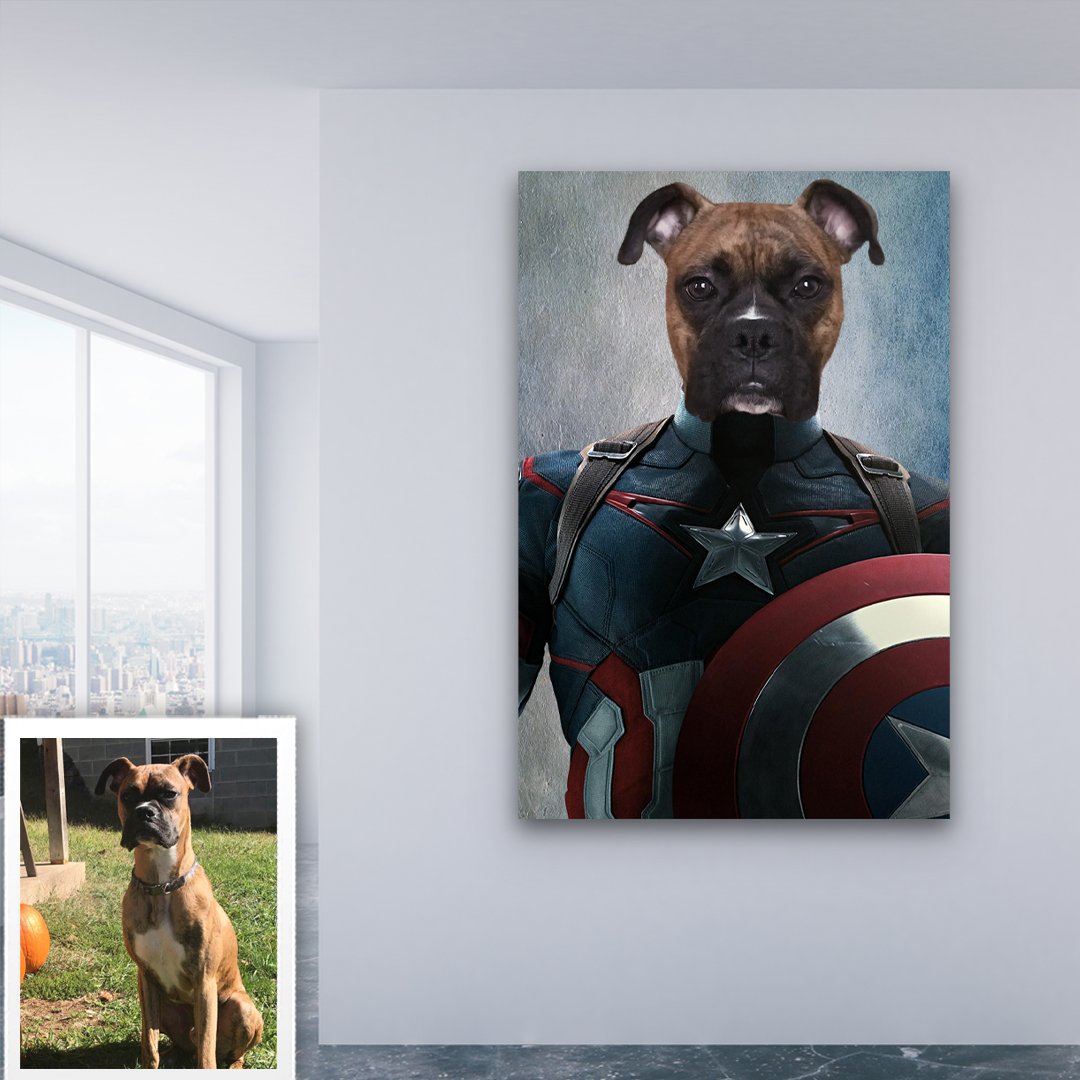 Captain America Custom Pet Design Canvas