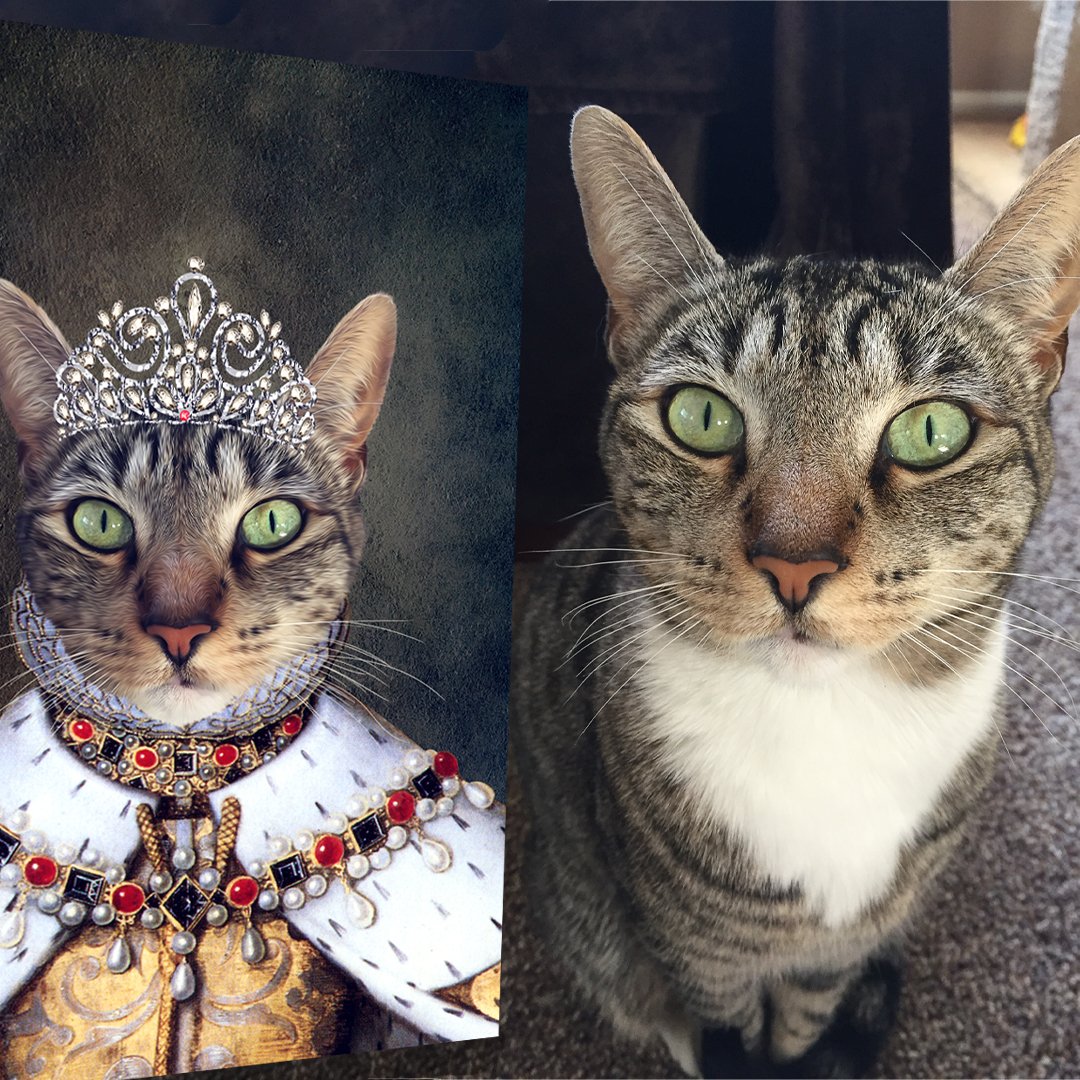 The Queen Renaissance Custom Pet Art Canvas